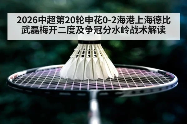 2026中超第20轮申花0-2海港上海德比武磊梅开二度及争冠分水岭战术解读